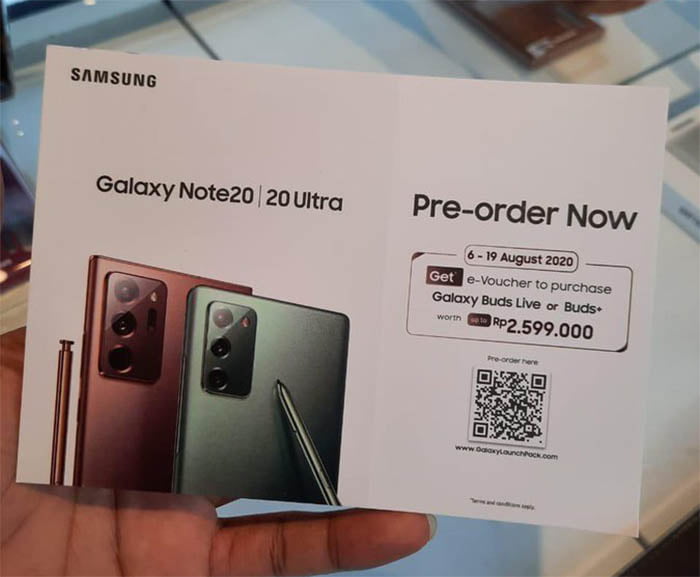 Galaxy Buds gratis Galaxy Note 20 preventa