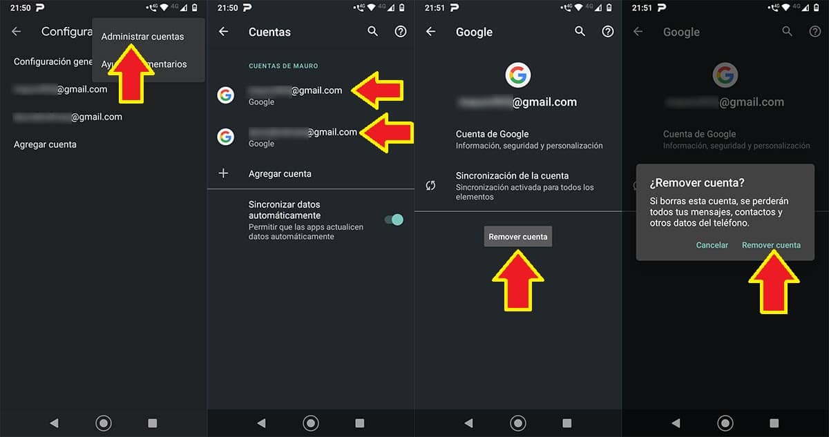 Cerrar sesión Gmail Android