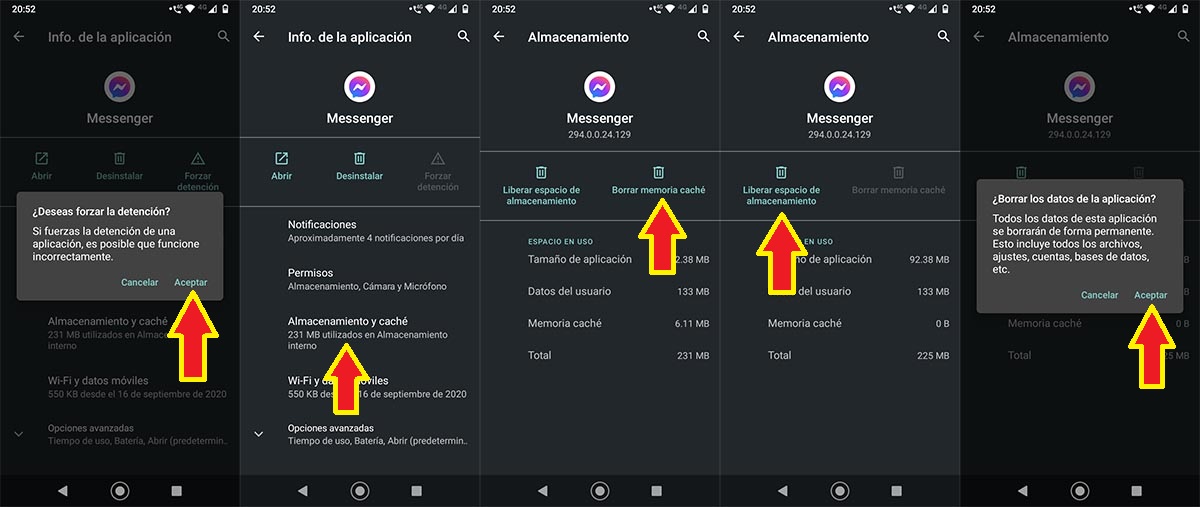 Messenger se cierra solo en Android