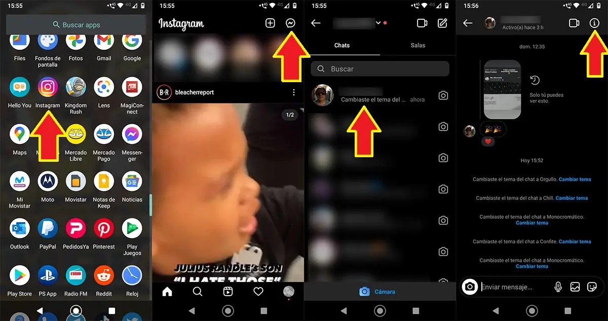 Cómo cambiar el fondo de pantalla del chat de Instagram