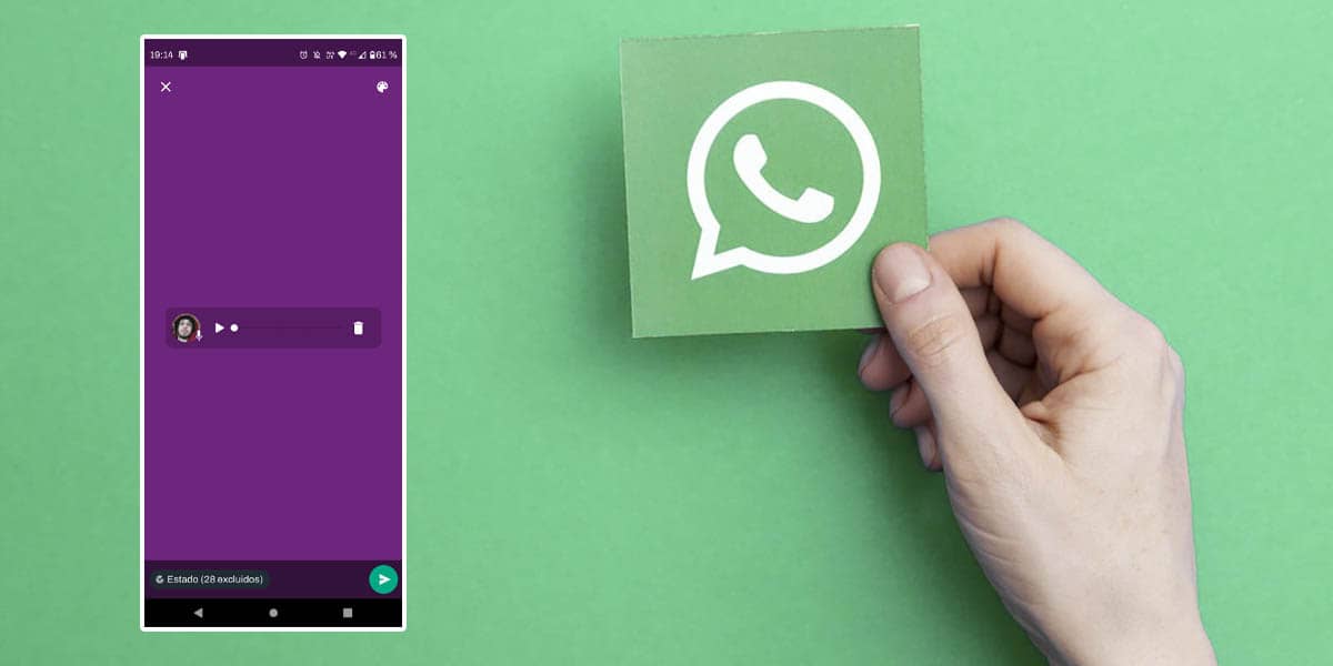 Cómo subir un audio a un estado de WhatsApp