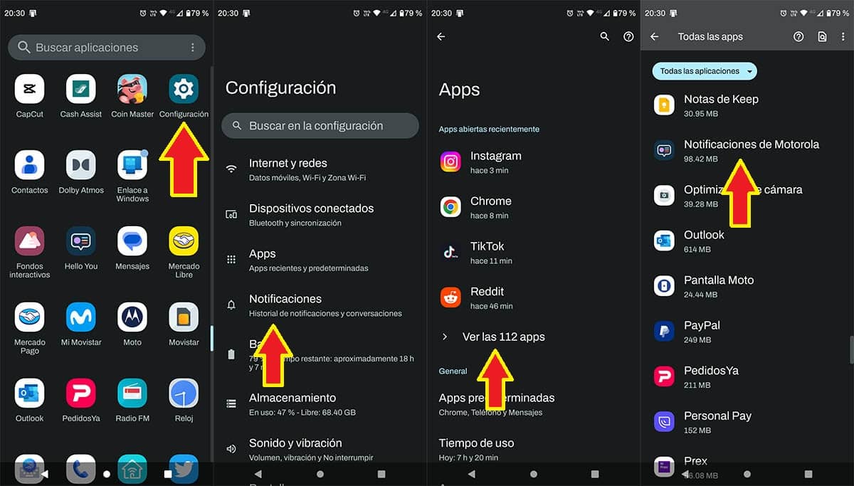 Desactivar notificaciones de una app en Android