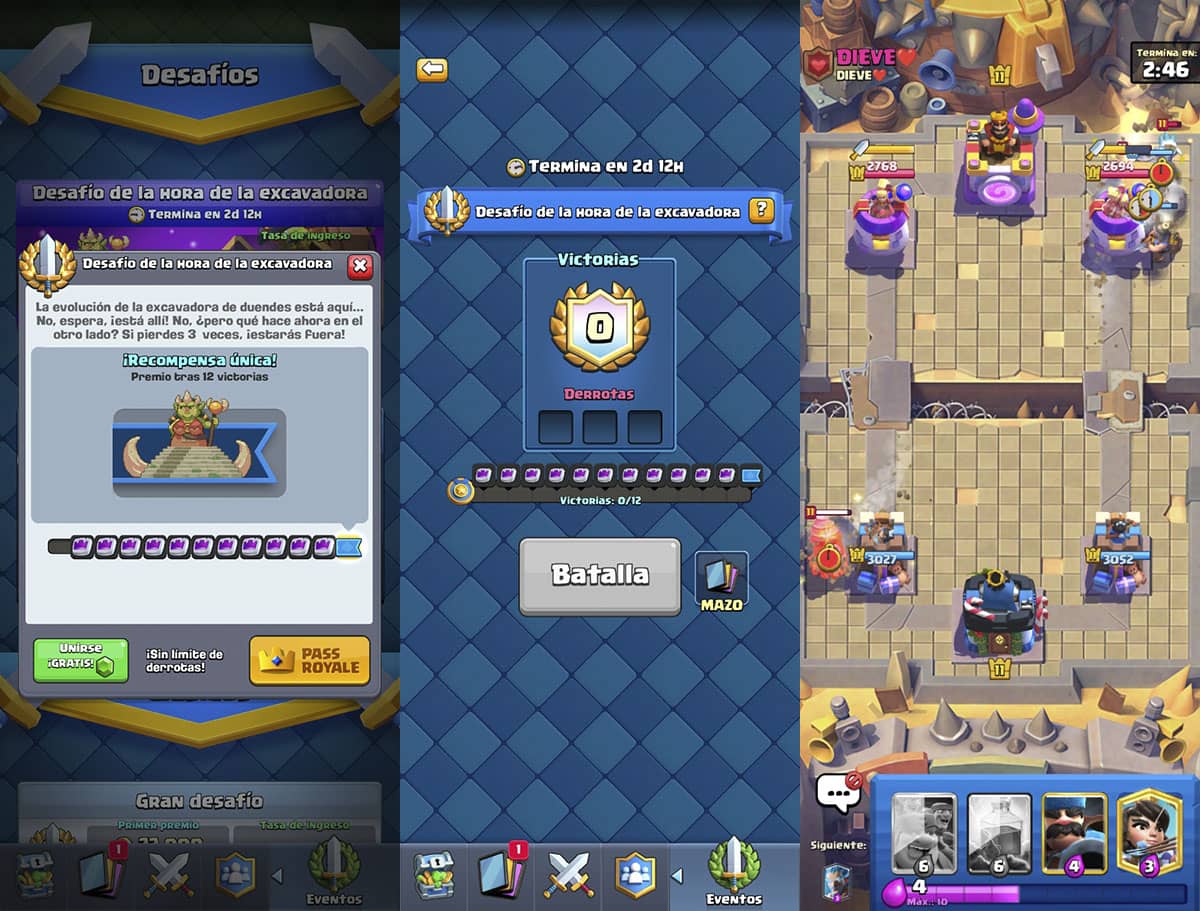 Mazos para Hora de la excavadora Clash Royale